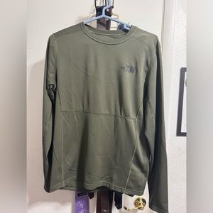 Men’s north face olive green long sleeve